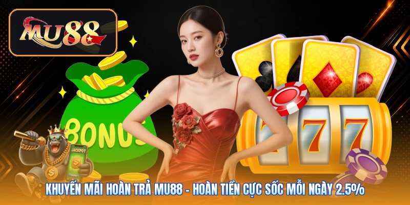 Khuyến Mãi Hoàn Trả Mu88 | Hoàn Tiền Cực Sốc Mỗi Ngày 2.5%